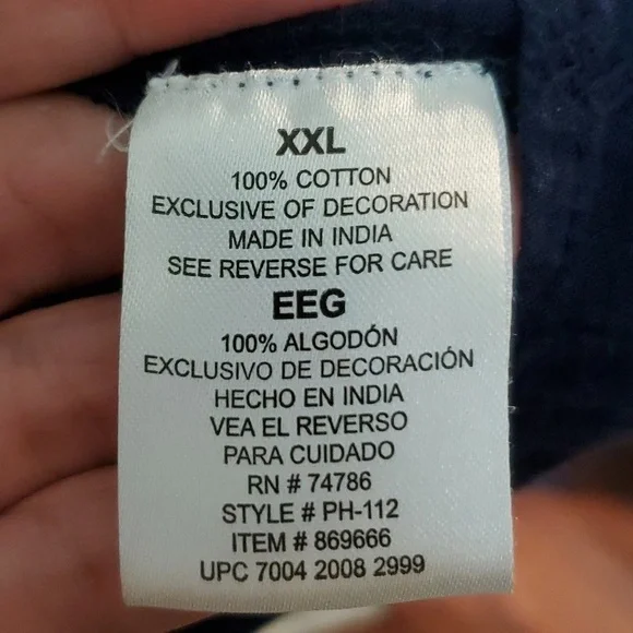 Bila Navy Embroidered Top XXL - Picture 5 of 7